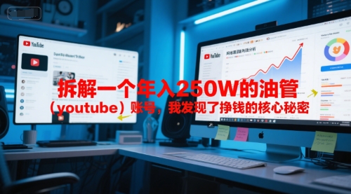 付费文章：拆解一个年入250W的油管（youtube）账号，我发现了挣钱的核心秘密-云深网创社