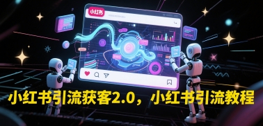 小红书引流获客2.0，小红书引流教程-云深网创社