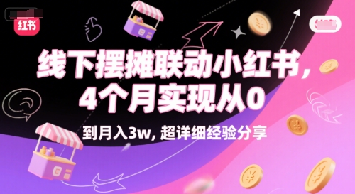 线下摆摊联动小红书，4 个月实现从 0 到月入3w，超详细经验分享-云深网创社