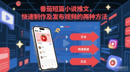 番茄短篇小说推文，快速制作及发布视频的两种方法-云深网创社