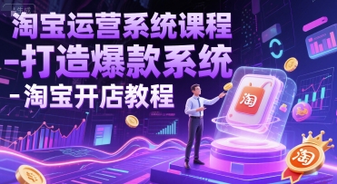 淘宝运营系统课程-打造爆款系统-淘宝开店教程-云深网创社