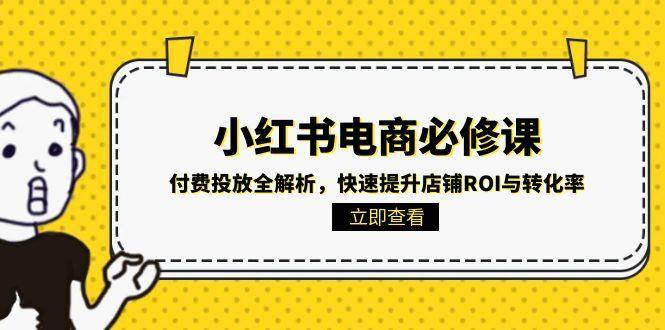 小红书电商必修课：付费投放全解析，快速提升店铺ROI与转化率-云深网创社