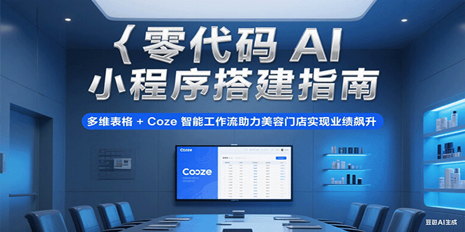 零代码AI小程序搭建指南，多维表格+Coze智能工作流助力美容门店实现业绩飙升-云深网创社