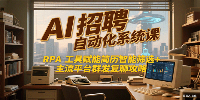 AI招聘自动化系统课，RPA工具赋能简历智能筛选+主流平台群发复聊全攻略-云深网创社