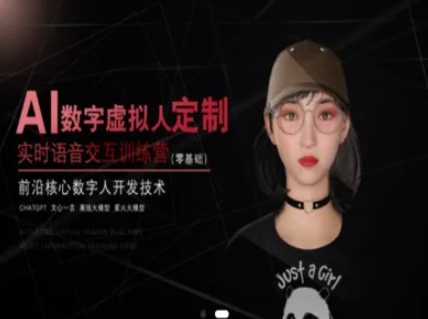 AI数字虚拟人定制，实时语音交互训练营（零基础），前沿核心数字人开发技术-云深网创社