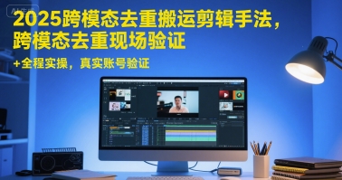 2025跨模态去重搬运剪辑手法，跨模态去重现场验证 +全程实操，真实账号验证-云深网创社