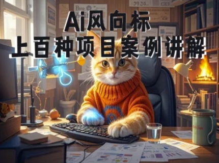 Ai风向标-附100种项目案例玩法-0基础小白到大神ai视频商业应用教学-云深网创社