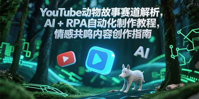 YouTube动物故事赛道解析，AI+RPA自动化制作教程，情感共鸣内容创作指南-云深网创社