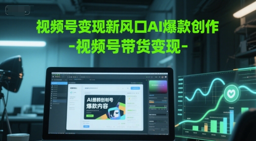 视频号变现新风口AI爆款创作-视频号带货变现-云深网创社
