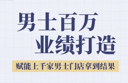 2025男士美业百万业绩打造，赋能上千家男士门店拿到结果-云深网创社