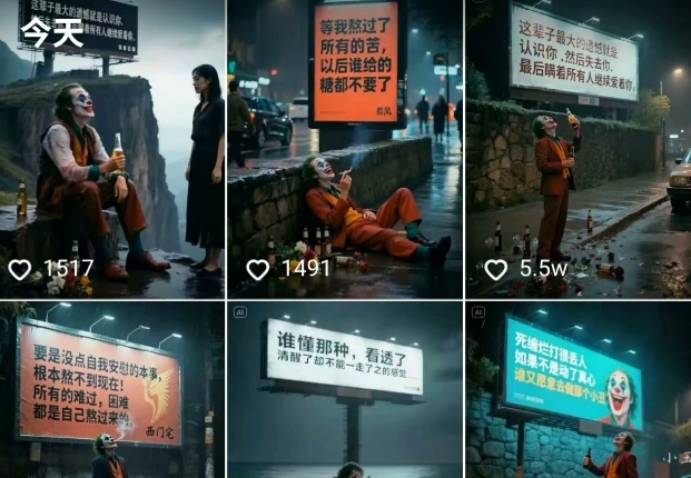 图片[2]-一条视频竟然15W赞！用AI制作小丑自嘲扎心文案视频，当下非常火爆的短视频流量神器-云深网创社