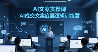 AI文案实操课，AI成交文案底层逻辑训练营-云深网创社