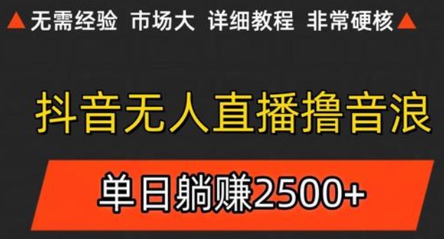 抖音无人直播6.0 简单无脑可矩阵 每天两小时轻松躺赚500+-云深网创社