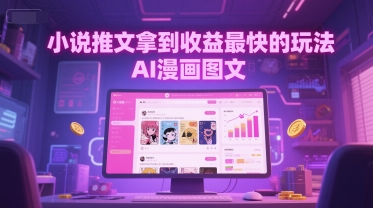 小说推文拿到收益最快的玩法，AI漫画图文-云深网创社