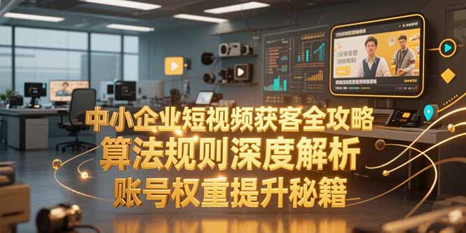 （15326期）中小企业短视频获客全攻略，算法规则深度解析，账号权重提升秘籍-云深网创社