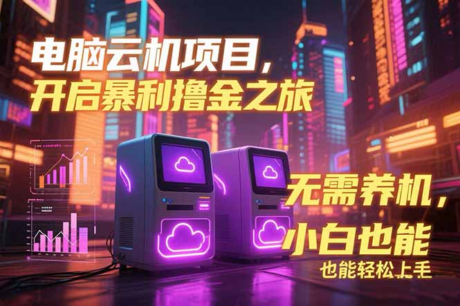 （15323期）电脑云机项目 暴力撸金玩法，不需要养机 配置没有要求 单机100个窗口一…-云深网创社