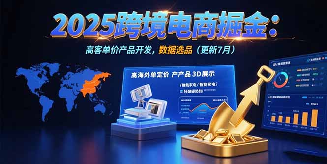 （15512期）2025跨境电商掘金：蓝海市场定位，高客单价产品开发，数据选品(更新7月)-云深网创社