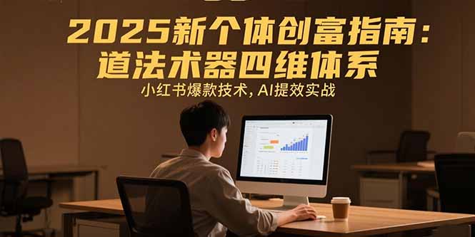 （15477期）2025新个体创富指南：道法术器四维体系，小红书爆款技术，AI提效实战-云深网创社