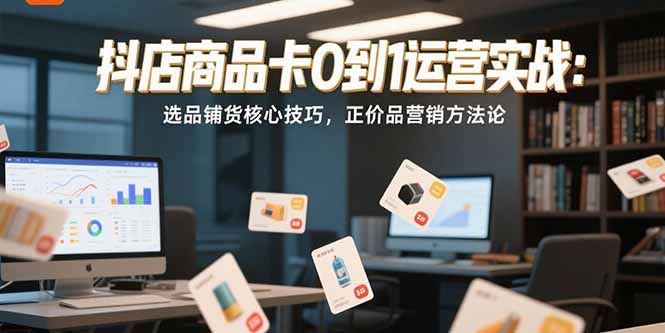（15329期）抖店商品卡0到1运营实战：选品铺货核心技巧，正价品营销方法论-云深网创社