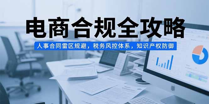 （15377期）电商合规全攻略，人事合同雷区规避，税务风控体系，知识产权防御-云深网创社