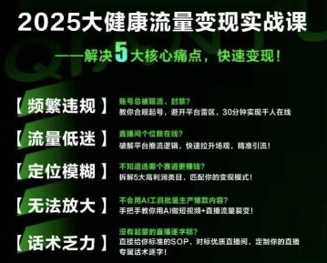 大健康流量全域新增长8.0，三月底线下课视频，大健康万亿蓝海，从类目突围到模式迭代-云深网创社