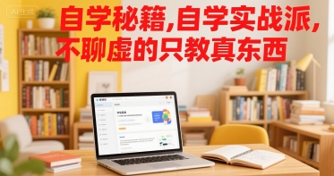 自学秘籍，自学实战派，不聊虚的只教真东西-云深网创社