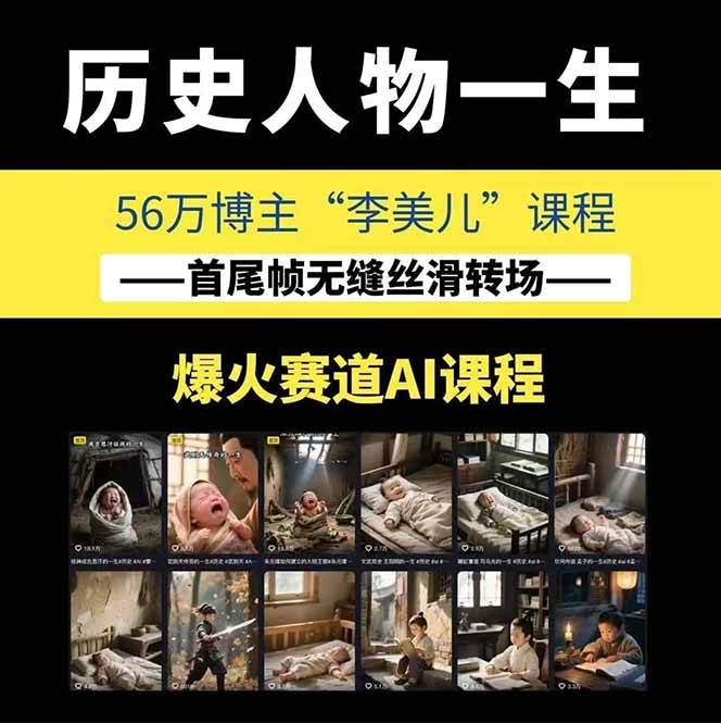 图片[2]-AI历史人物短视频创作，含IP打造、首尾帧无缝转场、智能体视频制作等核心教学内容-云深网创社