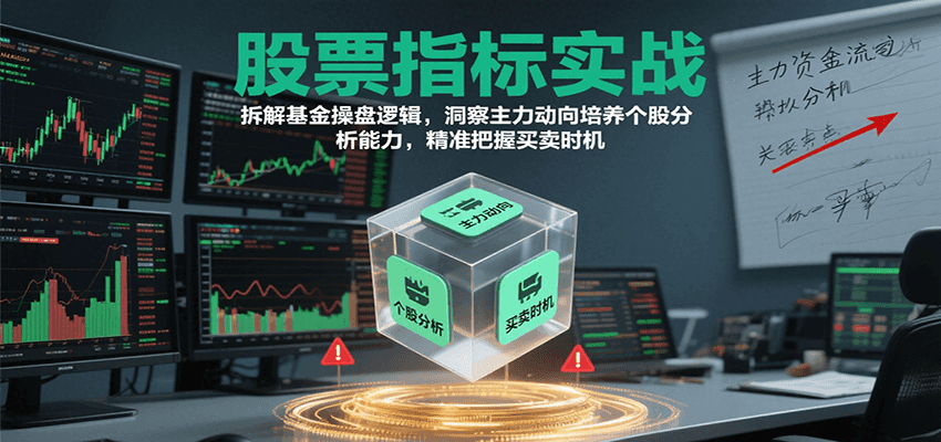 股票指标实战，拆解基金操盘逻辑，洞察主力动向培养个股分析能力，精准把握买卖时机-云深网创社