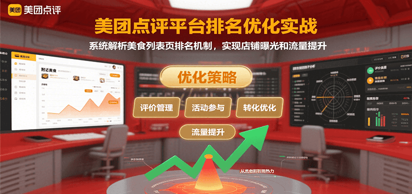 美团点评平台排名优化实战，系统解析美食列表页排名机制，实现店铺曝光和流量提升-云深网创社