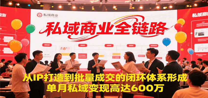 私域商业全链路，从IP打造到批量成交的闭环体系形成，单月私域变现600万-云深网创社