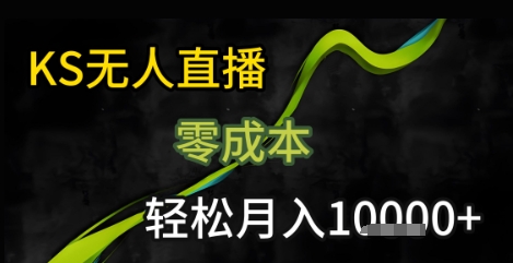 KS无人直播25年最新玩法，只需一部手机，轻松月入1W+【揭秘】-云深网创社