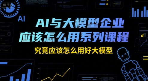AI与大模型企业应该怎么用系列课程，究竟应该怎么用好大模型-云深网创社