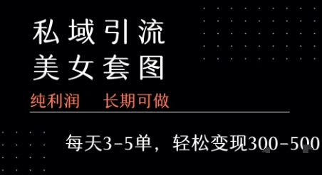 私域卖套图每天3-5单   每单利润99-2张+-云深网创社