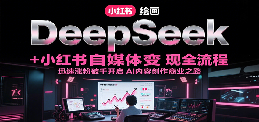 DeepSeek绘画+小红书自媒体变现全流程，迅速涨粉破千开启AI内容创作商业之路-云深网创社