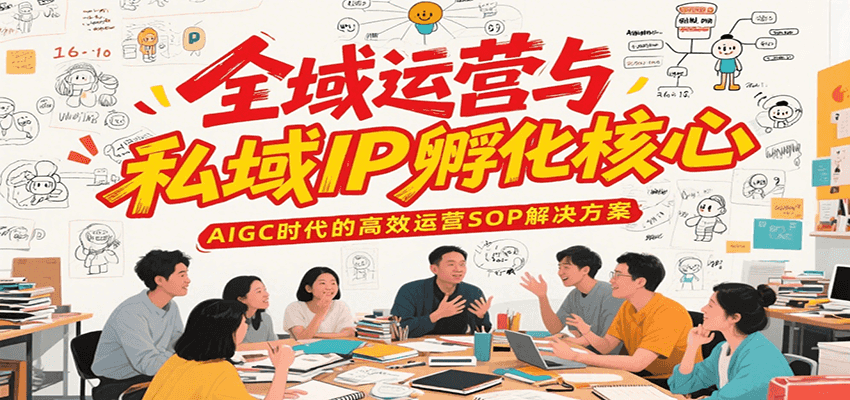 全域运营与私域IP孵化核心，AIGC时代的高效运营SOP解决方案-云深网创社