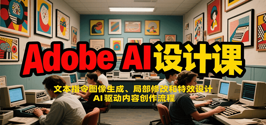 Adobe AI设计课：文本指令图像生成、局部修改和特效设计，AI驱动内容创作流程-云深网创社