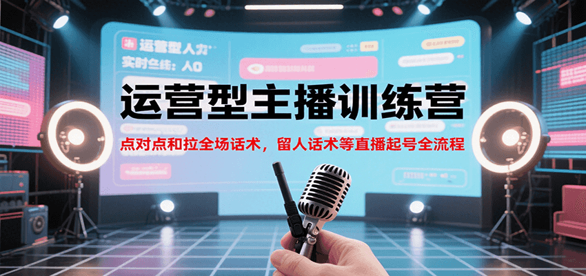 运营型主播训练营，点对点和拉全场话术，留人话术等直播起号全流程（更新7月）-云深网创社