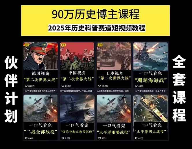 图片[2]-短视频历史赛道实战教程，手机电脑双端剪辑教程和账号运营指南与变现技巧-云深网创社