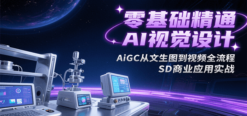零基础精通AI视觉设计，AiGC从文生图到视频全流程，SD商业应用实战-云深网创社