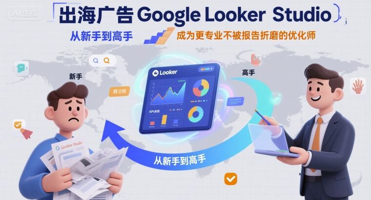 出海广告Google Looker Studio从新手到高手，成为更专业不被报告折磨的优化师-云深网创社