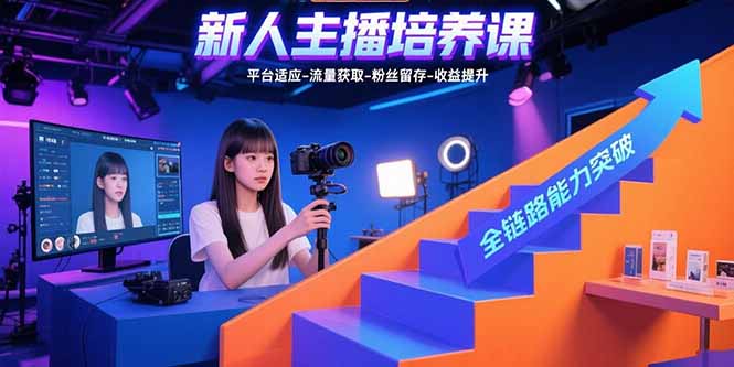 （15701期）新人主播培养课：平台适应-流量获取-粉丝留存-收益提升 全链路能力突破-云深网创社