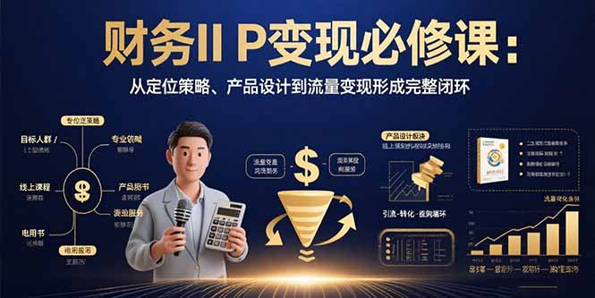 （15728期）财务IP变现必修课：从定位策略、产品设计到流量变现形成完整闭环-云深网创社
