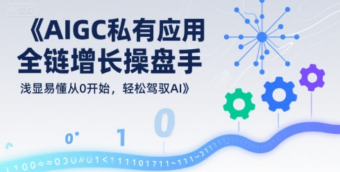 AIGC私有化应用全链增长操盘手，浅显易懂从0开始，轻松驾驭AI-云深网创社