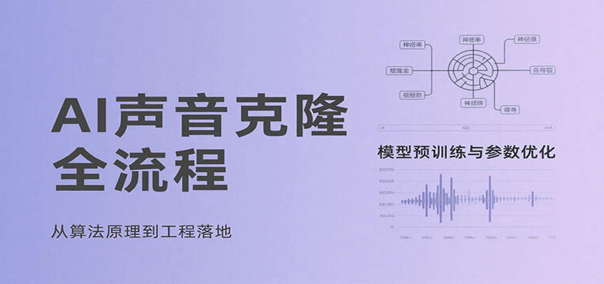 AI声音克隆全流程，基础概念到实战应用，3秒极速声音复刻、模型预训练、云端部署等-云深网创社