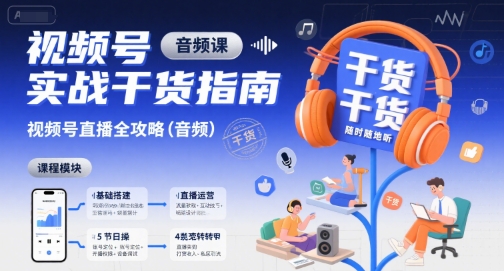 视频号实战干货指南，视频号直播全攻略（音频）-云深网创社