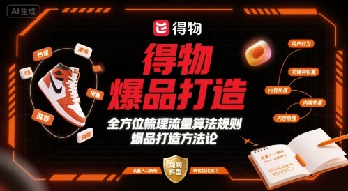 得物爆品打造，全方位梳理得物流量算法规则爆品打造规则-云深网创社