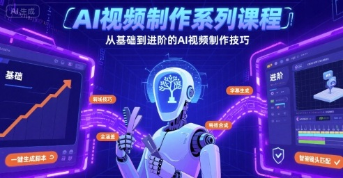 AI视频制作系列课程，从基础到进阶的AI视频制作技巧全涵盖-云深网创社