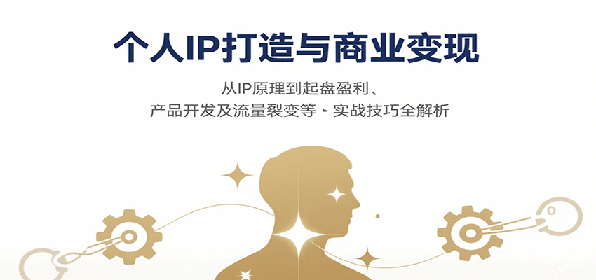 个人IP打造与商业变现，从IP原理到起盘盈利、产品开发及流量裂变等实战技巧全解析-云深网创社
