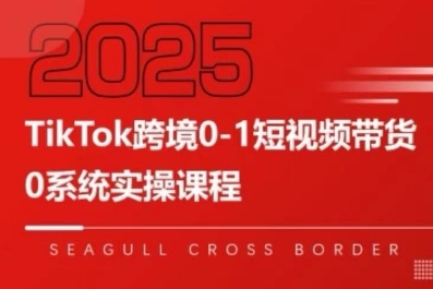 TikTok跨境0-1短视频带货，系统拆解TikTok跨境带货全链路，实现跨境可持续盈利-云深网创社