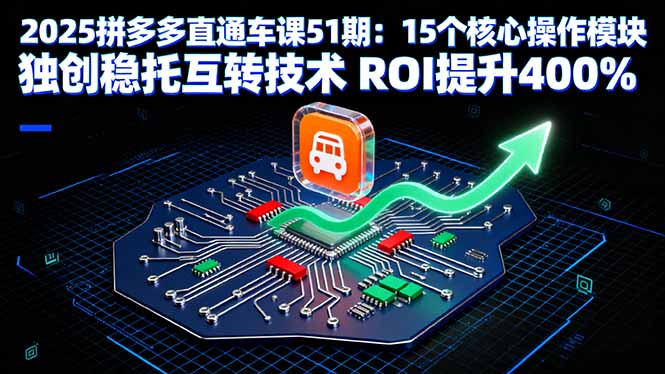 （16020期）2025拼多多直通车课51期：15个核心操作模块 独创稳托互转技术 ROI提升400%-云深网创社
